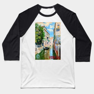 Vintage Travel Poster Italy Venice Venezia 1920s Baseball T-Shirt